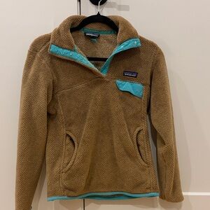 Patagonia Retool Half Snap Tan Fleece Pullover